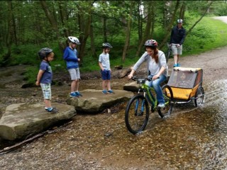 Mountain biking with the children